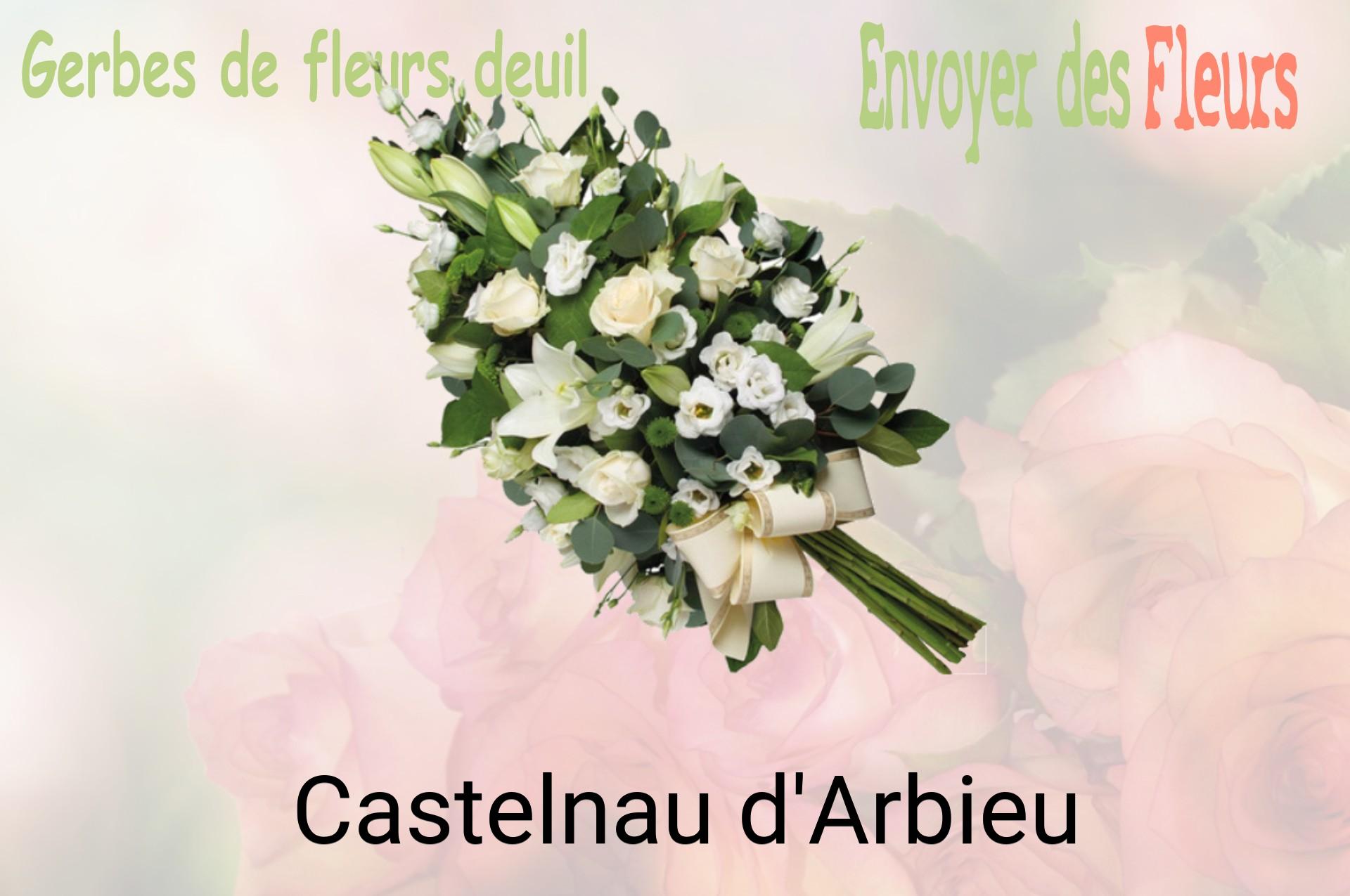 Gerbe de fleurs de deuil livrée à Castelnau-d'Arbieu